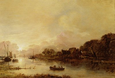 River Landscape by Aert van der Neer